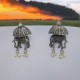 silver replica elephant earring