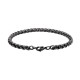 Stainless Steel Bracelet for Men Boys Unisex (Black)