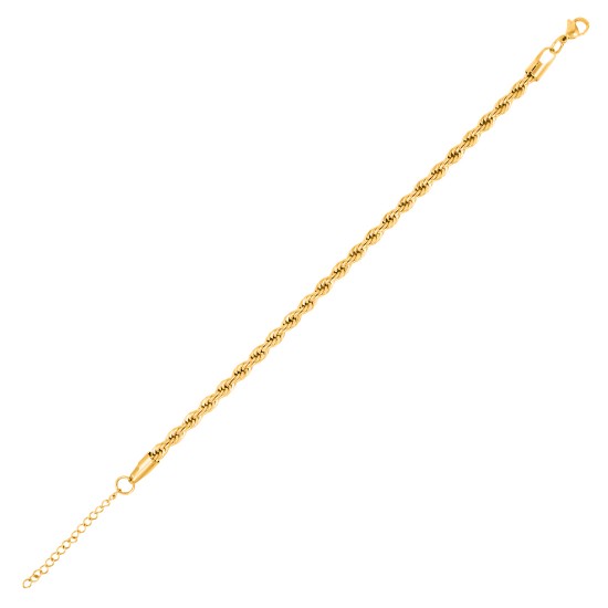 Stainless Steel Bracelet for Men Boys Unisex (Gold)