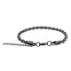 Stainless Steel Bracelet for Men Boys Unisex (Black)