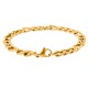 Stainless Steel bracelets for men stylish Boys Unisex (Gold)