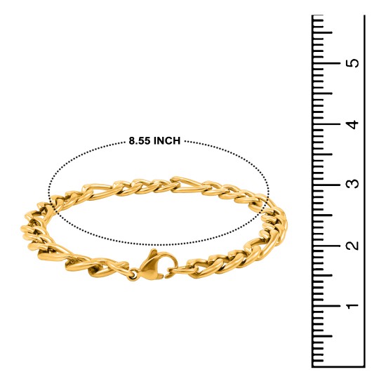 Stainless Steel bracelets for men stylish Boys Unisex (Gold)