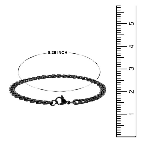 Stainless Steel bracelets for men stylish Boys Unisex (Black)