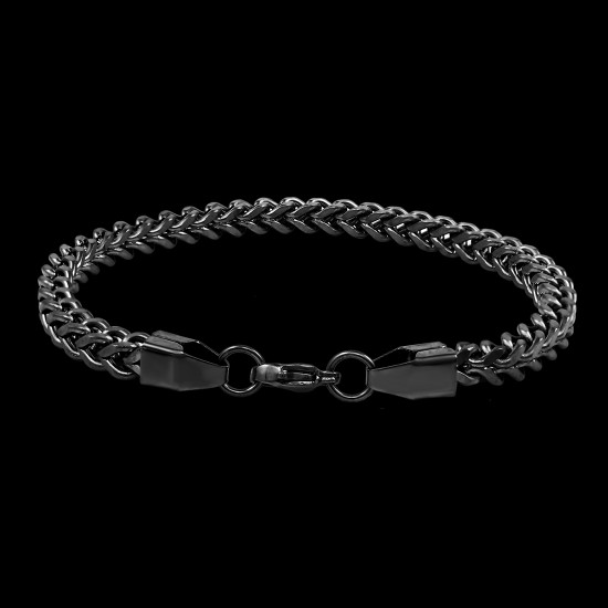 Stainless Steel bracelets for men stylish (Black)