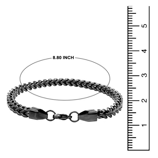 Stainless Steel bracelets for men stylish (Black)