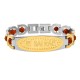 NonPrecious Metal Base Metal Rudraksha Bracelet for Men & Boys (Gold)