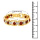 NonPrecious Metal Base Metal Rudraksha Bracelet for Men & Boys (Gold)