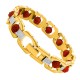 NonPrecious Metal Base Metal Rudraksha Bracelet for Men & Boys (Gold)