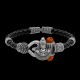 Antique Vintage Ethnic Kada Bracelet for Men Women Boys Girls (Shivji Photo Silver)