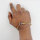 Stainless Steel Double Chain Wrist Bracelet for Men, Women, Unisex | Toggle Bar Lock (2206502)