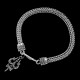 Silver Plated Brass Chain Wrist Trishul Bracelet for Men Women (2207201) (Silver)