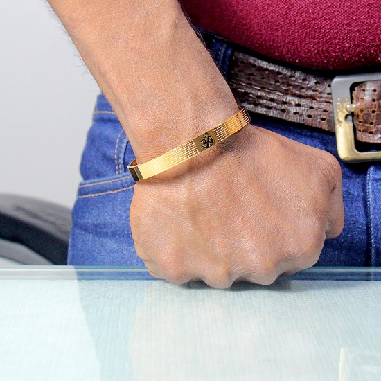 Gold Plated Kada Bracelet for Men | Women - 2208105