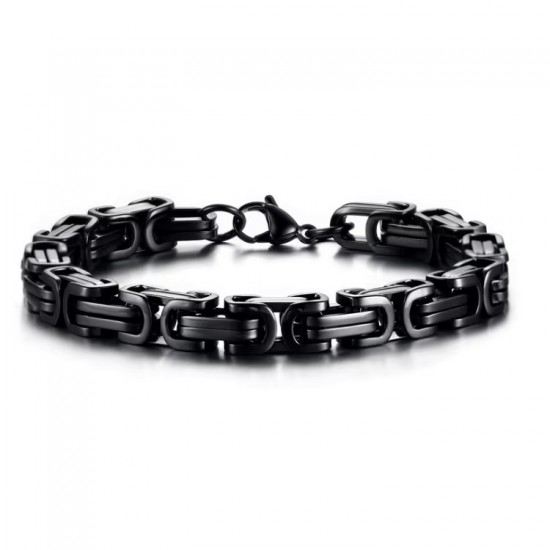 Stainless Steel bracelets for men stylish Boys Unisex (Black)