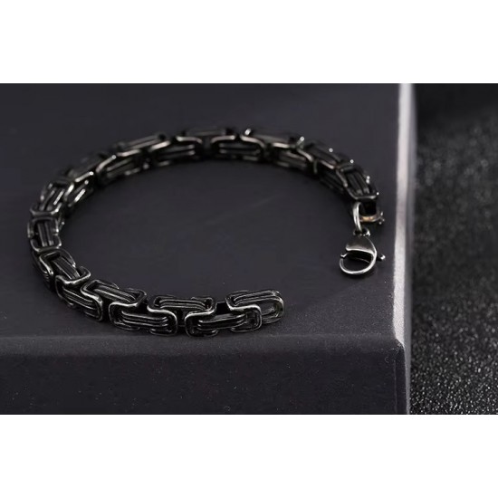 Stainless Steel bracelets for men stylish Boys Unisex (Black)