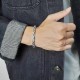 Stainless Steel bracelets for men stylish Boys Unisex (Silver)