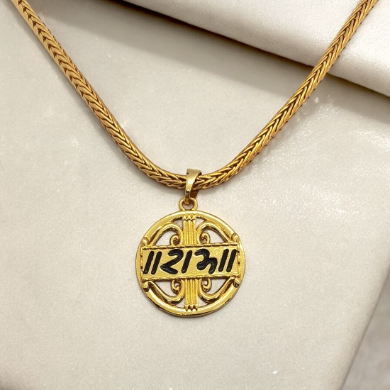 Nakabh Gold Plated Prabhu Shri Ram Locket Chain | Mens Boys 2304208